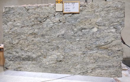 Actual Azul Celeste slab, bundle SARH105-03, MSI Seattle warehouse