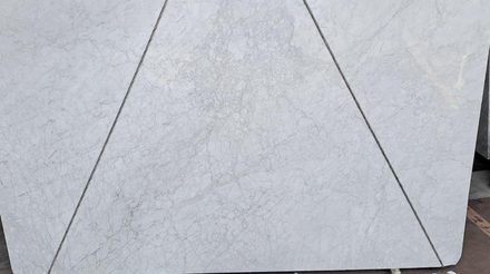Actual Carrara White slab, bundle IFO83-02, MSI Seattle warehouse