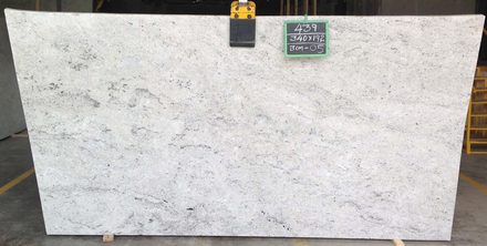 Colonial White granite slab