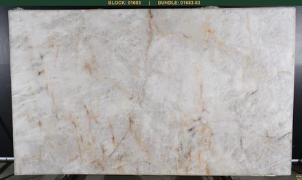 Actual Cristallo slab, bundle GN1228-03, MSI Seattle warehouse