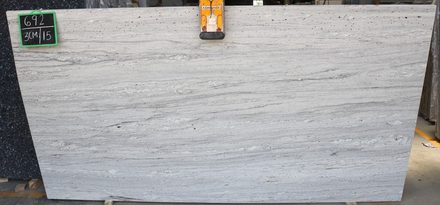 Actual New River White slab, bundle SGG203-01, MSI Seattle warehouse