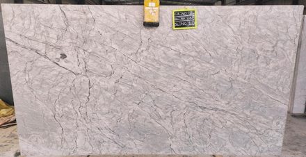 Stream White granite slab