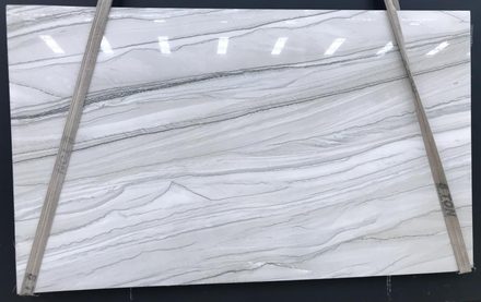 White Macaubas quartzite slab