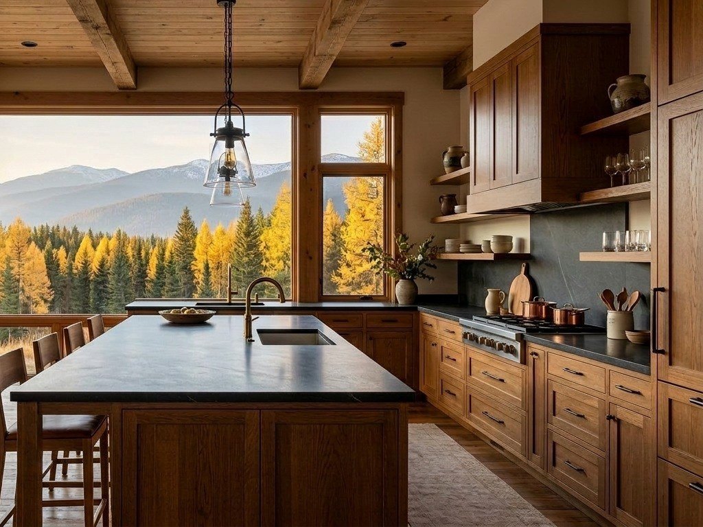 Canyon Creek kitchen with white oak cabinetry