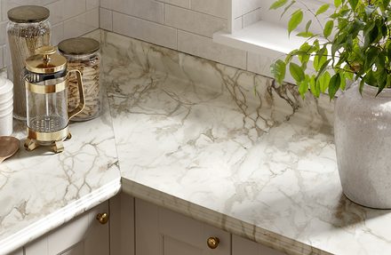 White Capraia Marble laminate — White Marble