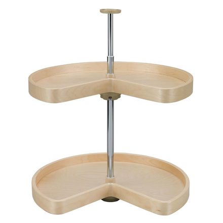 Banded Wood Kidney 2-Shelf Lazy Susan Set — Rev-A-Shelf cabinet organizer