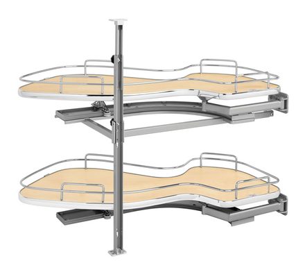 Cloud Two-Tier Blind Corner Organizer — Rev-A-Shelf cabinet organizer