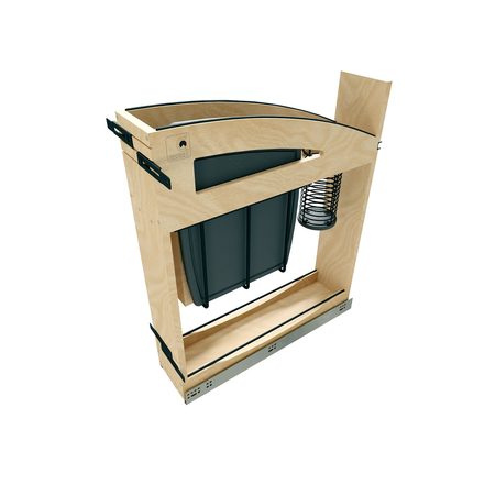 Craftsman Collection Solid Maple Knife Block Pull-Out Organizer — Rev-A-Shelf cabinet organizer
