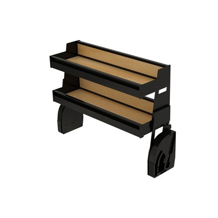 Customizable Pull-Down Shelving System for Wall Cabinets — Rev-A-Shelf cabinet organizer