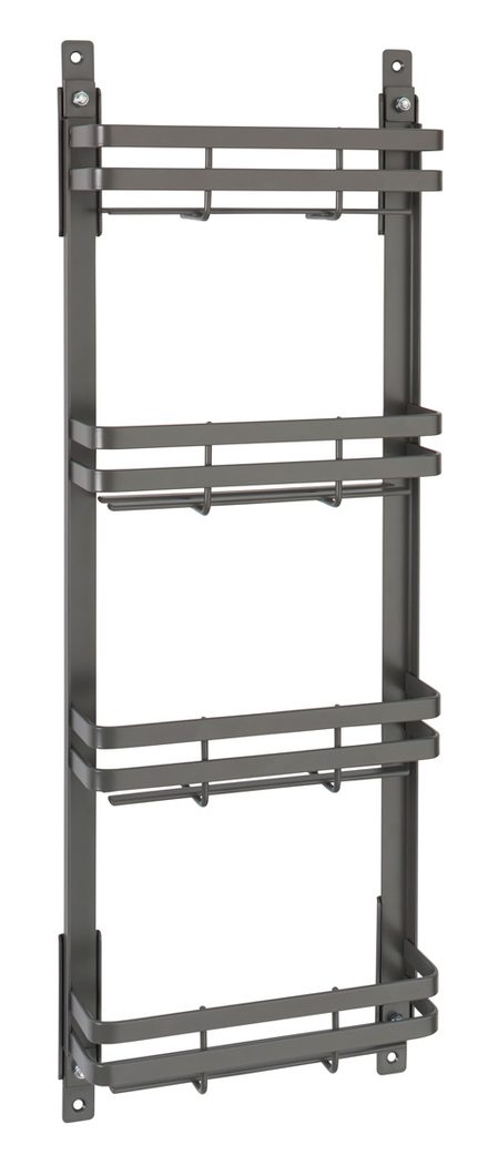 Door Mount Spice Rack, Gray — Rev-A-Shelf cabinet organizer
