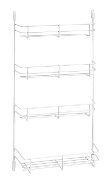 Door Mount Spice Rack, White — Rev-A-Shelf cabinet organizer