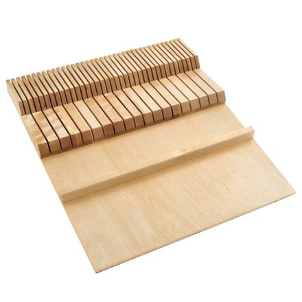 Knife Block Wood Drawer Insert — Rev-A-Shelf cabinet organizer