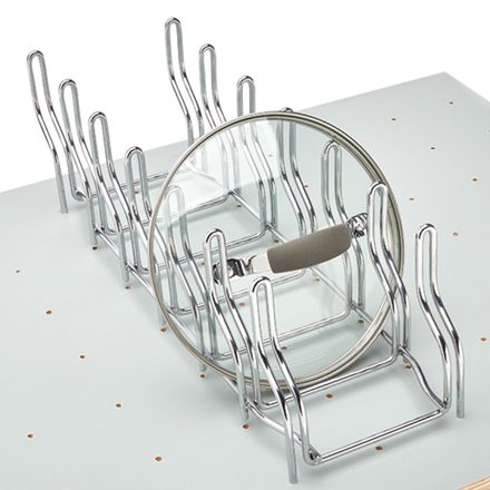 Lid Organizer for Drawer Peg Boards — Rev-A-Shelf cabinet organizer