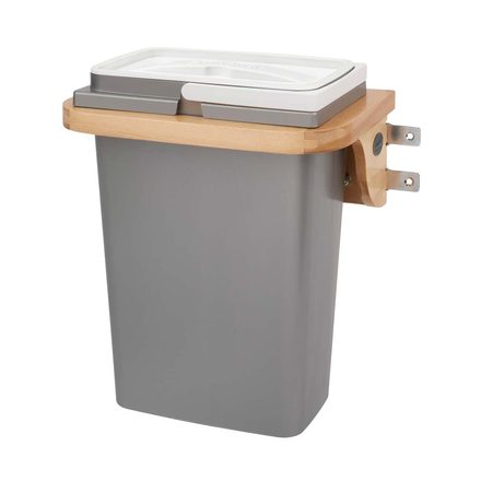 Maple Door Mount Waste Container for Vanity Sink Base — Rev-A-Shelf cabinet organizer