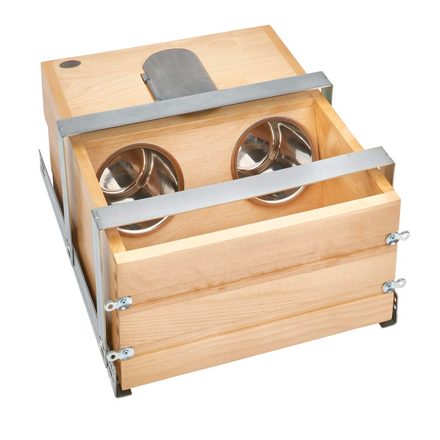 Maple Outlet Drawer for Face Frame Vanity Cabinets — Rev-A-Shelf cabinet organizer