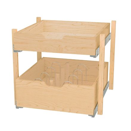 Maple Pilaster Kit for Drawer/Door Base Standard and Tall Drawer Box, Uprights — Rev-A-Shelf cabinet organizer