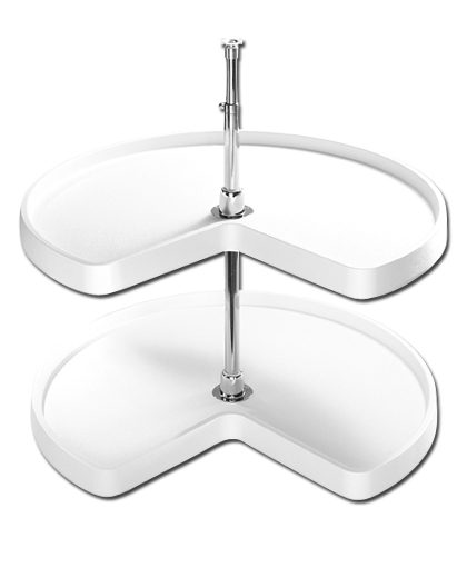 Polymer Kidney Lazy Susan 2-Shelf Set — Rev-A-Shelf cabinet organizer