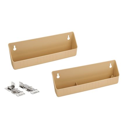 Polymer Sink Front Tip-Out Tray Set with Hinges — Rev-A-Shelf cabinet organizer