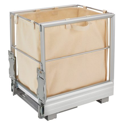 Rev-A-Motion Hamper with Portable Canvas Liner — Rev-A-Shelf cabinet organizer