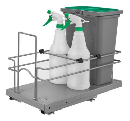 Sink Base Waste Container and Cleaning Pull-Out — Rev-A-Shelf cabinet organizer