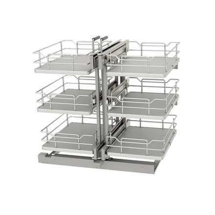 Steel 3-Tier Pull-Out Solid Bottom Organizer — Rev-A-Shelf cabinet organizer