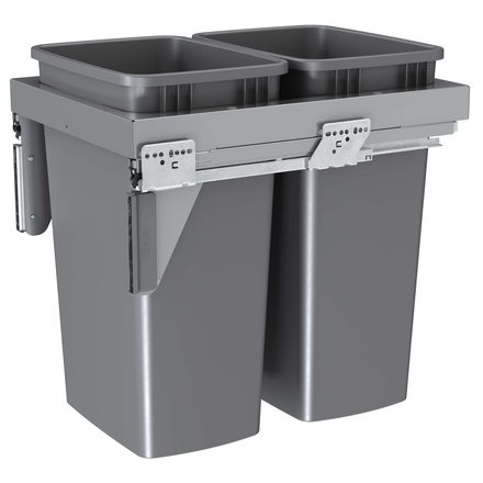 Steel Top Mount Waste Container — Rev-A-Shelf cabinet organizer
