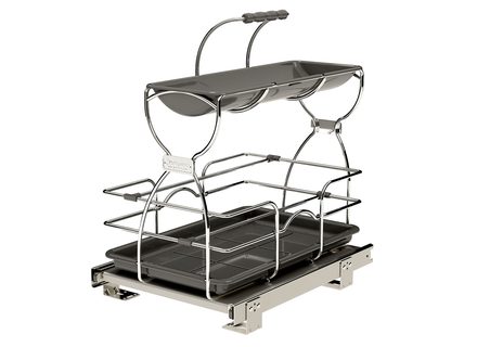 Undersink Cleaning Caddy for Sink Cabinet with Opening — Rev-A-Shelf cabinet organizer