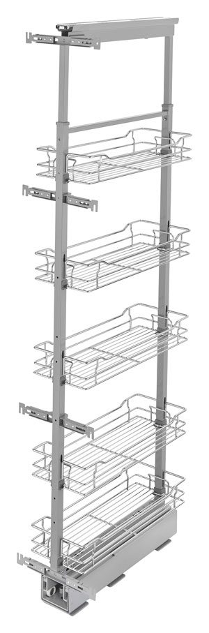 Wire Basket Pantry Pull-Out, for 58″ to 66″ Tall Openings — Rev-A-Shelf cabinet organizer