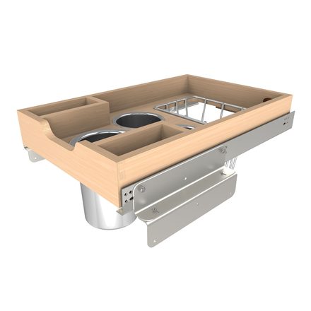 Wood Base Cabinet Side-Mount Utensil Pull-Out — Rev-A-Shelf cabinet organizer