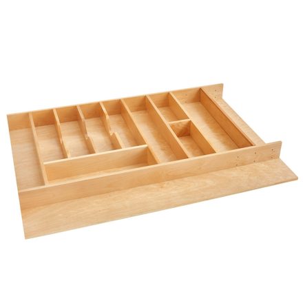 Wood Combo Utility/Cutlery Tray Insert — Rev-A-Shelf cabinet organizer