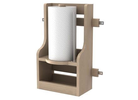 Wood Door Mount Paper Towel Organizer — Rev-A-Shelf cabinet organizer