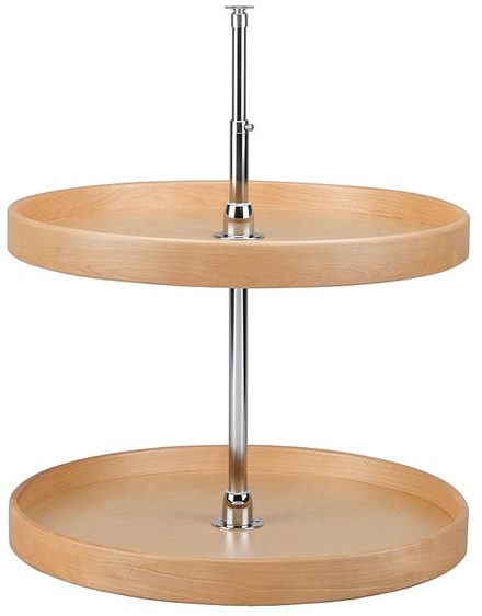 Wood Full Circle Lazy Susan 3-Shelf Set — Rev-A-Shelf cabinet organizer
