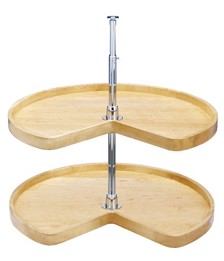Wood Kidney Lazy Susan 2-Shelf Set — Rev-A-Shelf cabinet organizer