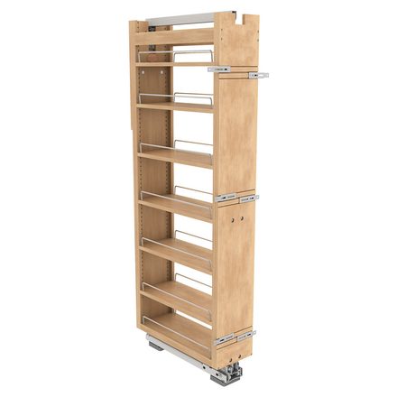 Wood Tall Cabinet Pull-Out Pantry Organizer — Rev-A-Shelf cabinet organizer