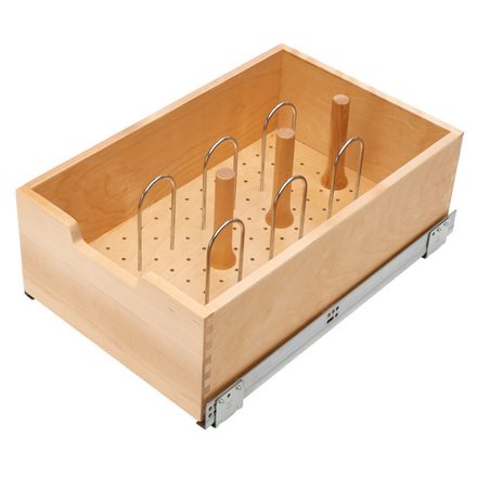 Wood Tall Pull-Out Drawer — Rev-A-Shelf cabinet organizer