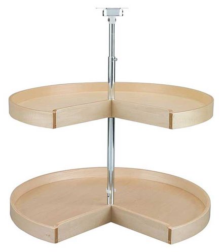 Wood Two-Tier Pie-Cut Lazy Susan Set — Rev-A-Shelf cabinet organizer